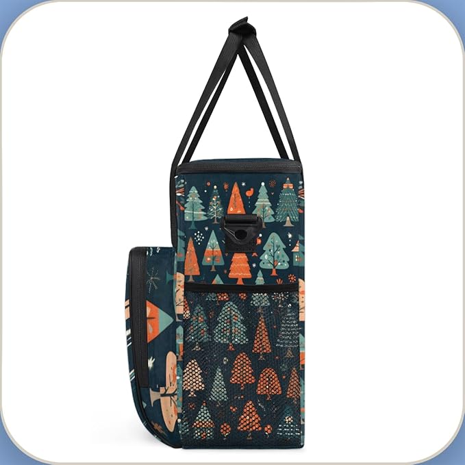 Christmas Tree Coffee Maker Carrying Bag Lovely Tree Travel Storage Bag Compatible with K-Mini or K-Mini Plus Single Serve Coffee Brewer Carrying Case with Multiple Pockets &amp Shoulder Strap