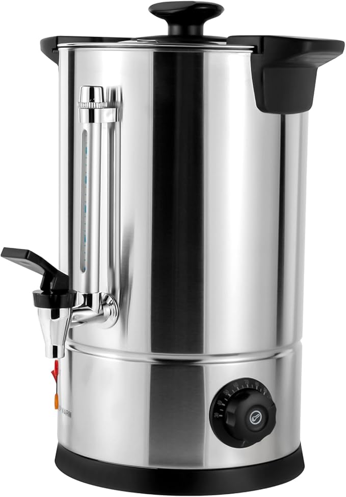 Commercial Grade 8L/2.11Gal Coffee UrnStainless Steel Coffee Maker With Faucet and filterAutomatic Coffee BrewingThermostable Design Hot Water Urn For Cafes Offices OutdoorEtc
