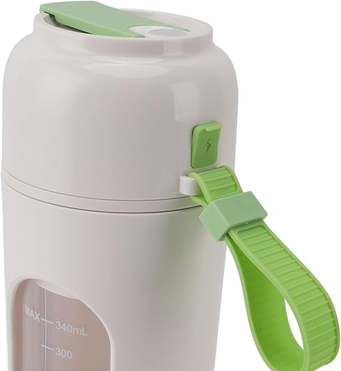 Focket Portable Blender 12 Steel Blades Rechargeable Electric Mini Blender with USB Cable for Home Sports Outdoors Travel (Green)