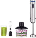 Immersion Hand Blender 700W-Stepless Speed 4-in-1 Smart Stick Blender with Mixing Beaker Milk Frother Egg Whisk for Smoothies/Sauces/Soups
