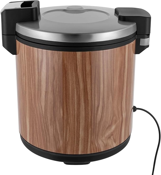 Commercial Rice Warmer(Not Rice Cooker) 23L/6Gal Portable Food &amp Rice Warmer Non-stick Inner Pot 110W Electric Rice Warmer 2 Temp Adjustable Portable Big Rice Warmer for Restaurant