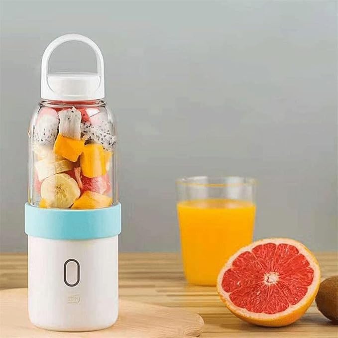 Portable Blender Personal Blender with Rechargeable USB Made with BPA-Free Material Portable Juicer for Smoothie Fruit Juice Milk Shakes 550ml (Color : Blue) (Green)