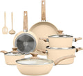 12-Piece Nonstick Granite Coated Cookware Set with Lids - Durable Kitchen Pots &amp Pans Set for Effortless Cooking