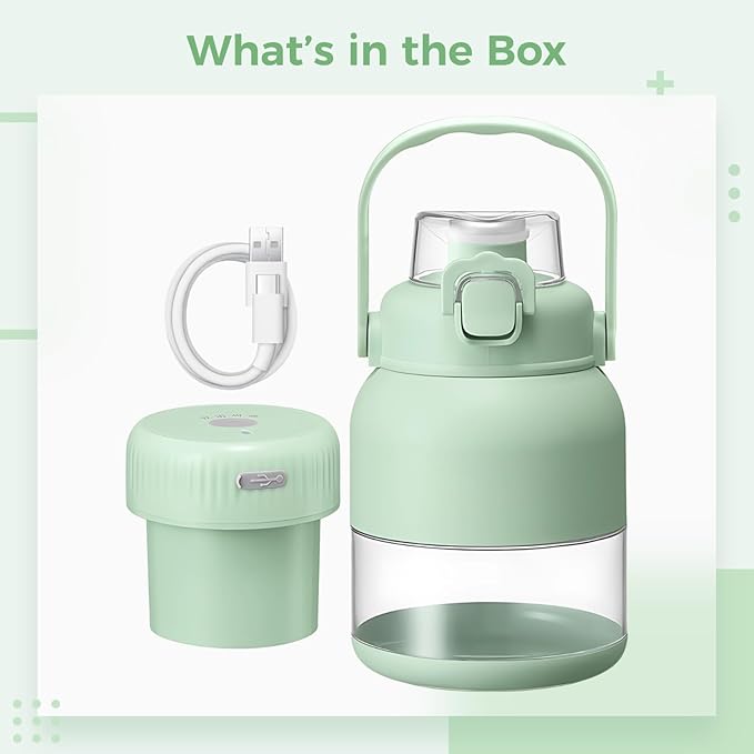 Juicer With 16.9 Fl Oz / 500 Ml Capacity Wireless Automatic Blending Cup Usb Rechargeable Multi-Functional Fruit Juicing Cup With Detachable Lid Great For Outdoor And Travel Use
