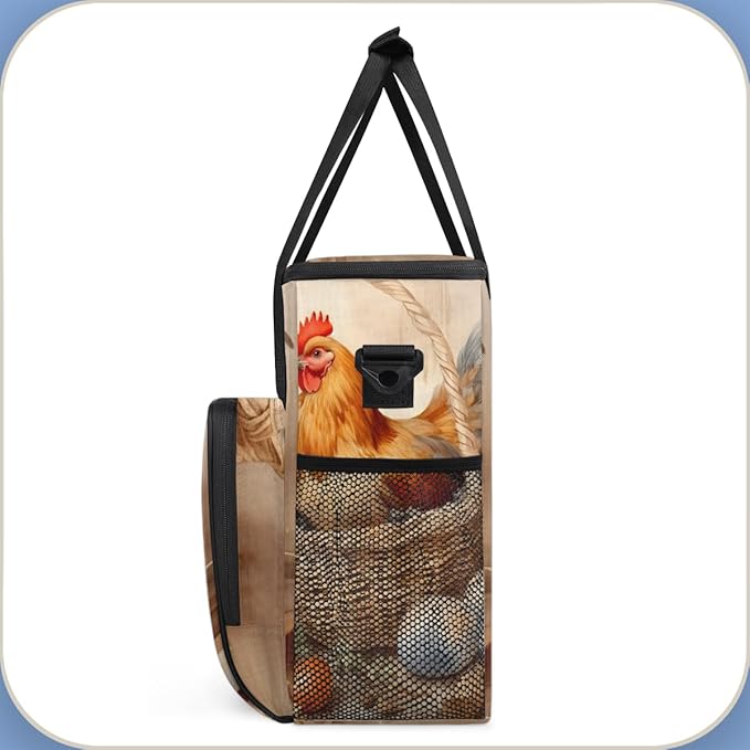 Easter Hen Egg Coffee Maker Carrying Bag Portable Travel Storage Tote Bag Compatible with K-Mini or K-Mini Plus Single Serve Coffee Brewer Carrying Case with Multiple Pockets &amp Shoulder Strap