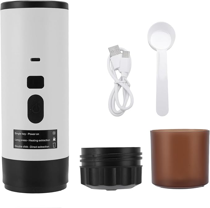 72W Portable Capsule Coffee Maker Automatic Cordless Small Electric Coffee Machine for Home Outdoor Travel Maker