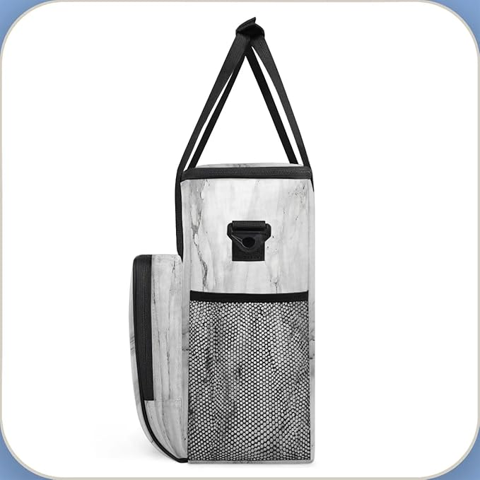 Marble Printed Coffee Maker Travel Bag for K-Mini or K-Mini Plus Single Serve Coffee Brewer Portable Storage Tote Case for Tarvel