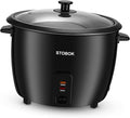 Luxshiny Electric Rice Cooker with Clear Lid Portable Multi-function Stew and Soup Pot Automatic Keep Warm Feature US Plug for Home and Travel Cooking