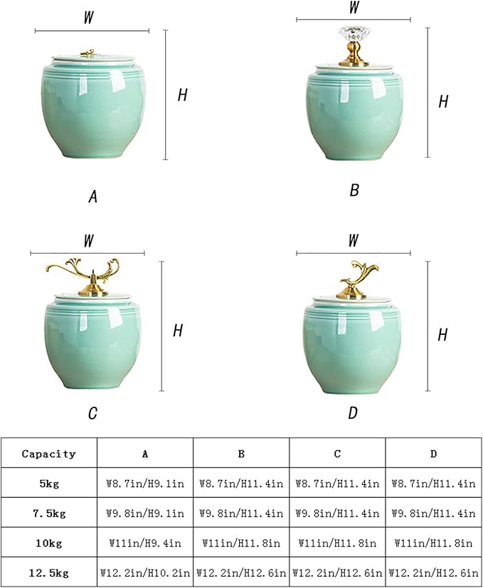 Ceramic Pot With Lid Ceramic Rice Storage Containers Ceramic Tea Barrels Kitchen Organization For Food Sealed Rice Storage Tank Large Capacity Grain Storage Jars With Tassel Design 12.5kg(BCapac