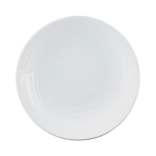 Elite Global Solutions Pebble Creek 12 Piece Premium Melamine Dinnerware Set Service for 4 (Item PEB1081KT-W) White 12