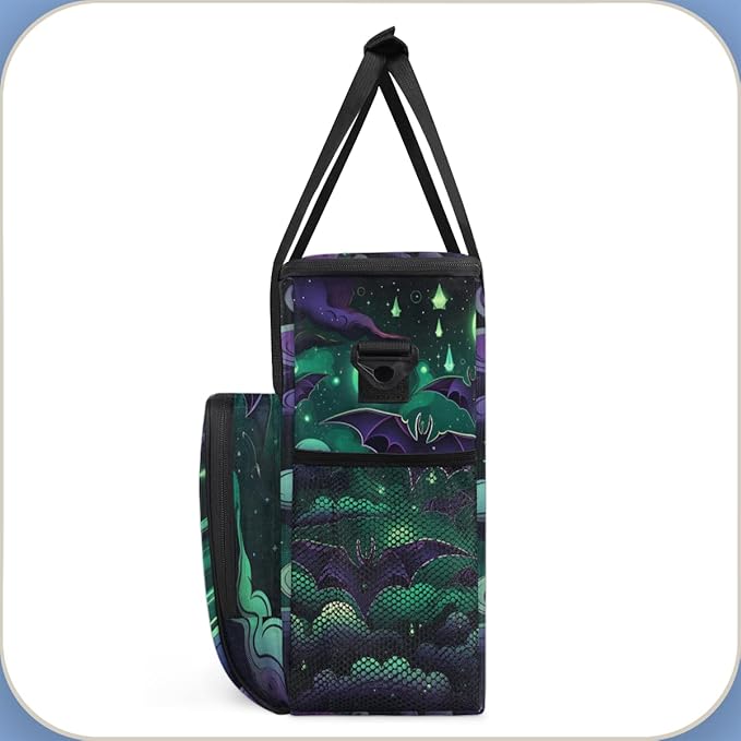 Halloween Bat Coffee Maker Carrying Bag Abstract Bat Travel Storage Bag Compatible with K-Mini or K-Mini Plus Single Serve Coffee Brewer Carrying Case with Multiple Pockets &amp Shoulder Strap