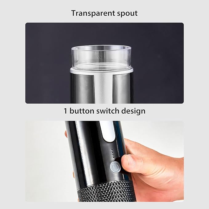 Portable Espresso Machine Travel Coffee Maker Compatible with Capsules &amp Ground Coffee 1200mah Battery Handheld Single Serve Coffee Machine for Camping RV Hiking Office