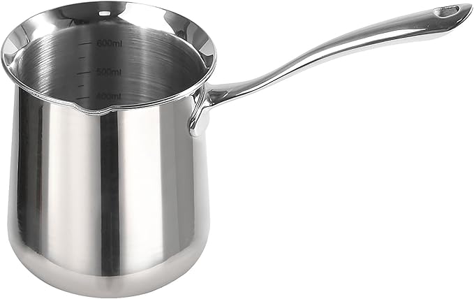 IMEEA Turkish Coffee Pot SUS304 Stainless Steel Coffee Maker for Briki Greek &amp Arabic Cezve Ibrik (20oz)