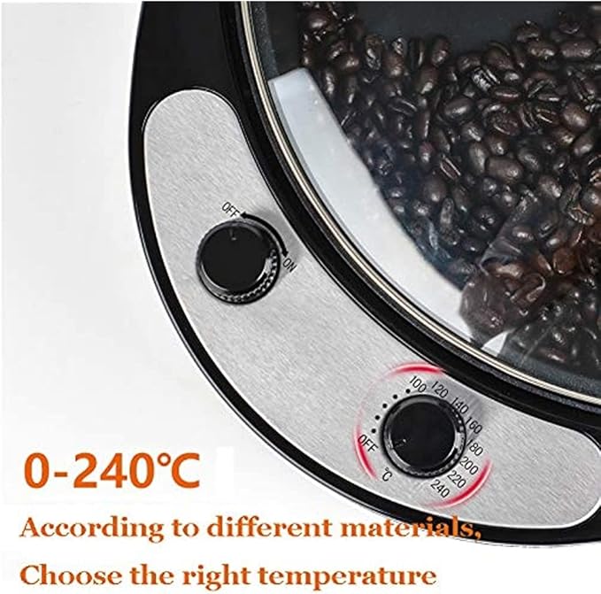 1800W Coffee Bean Roaster with Temperature Adjustment High Capacity Bevel Design Coffee Roaster Cereal Coffee Machine Household Baking Machine