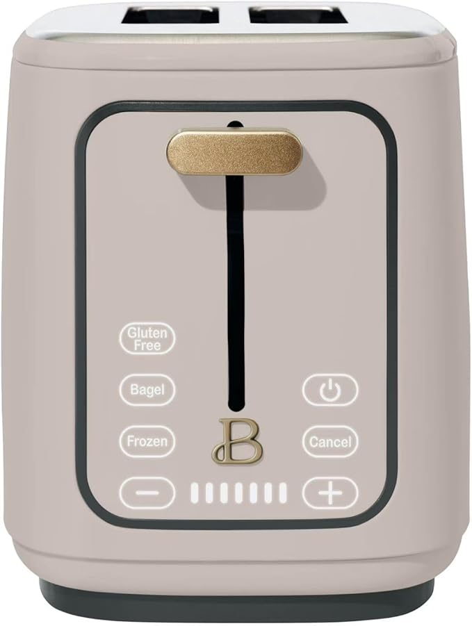 Smart Kitchen Toaster with Touch Interface and Preset Modes Advanced Two-Slice Toaster with Wide Slots and 7 Browning Levels (Porcini Taupe)