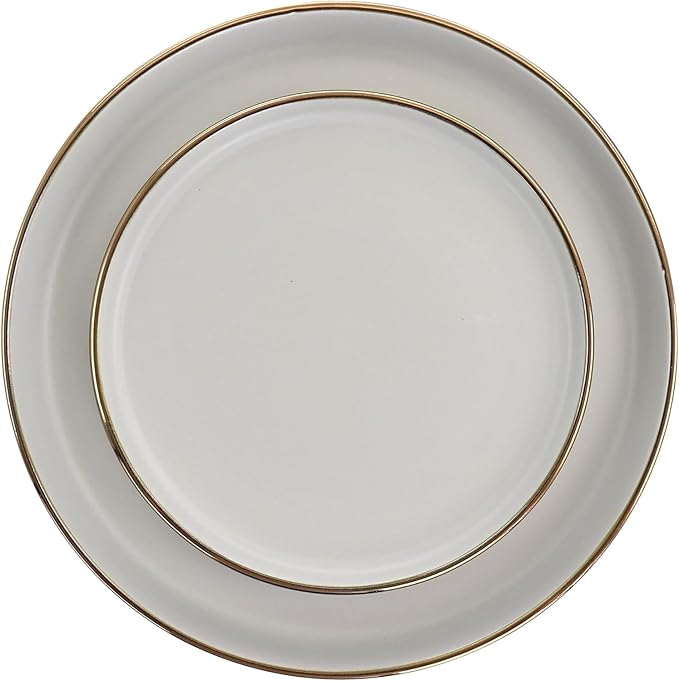 16 Piece Stoneware Dinnerware Set with Gold Rim – Matte Black White &amp Slate Plates Bowls and Mugs – Microwave &amp Dishwasher Safe Tableware Set for 4 (Matte Slate)