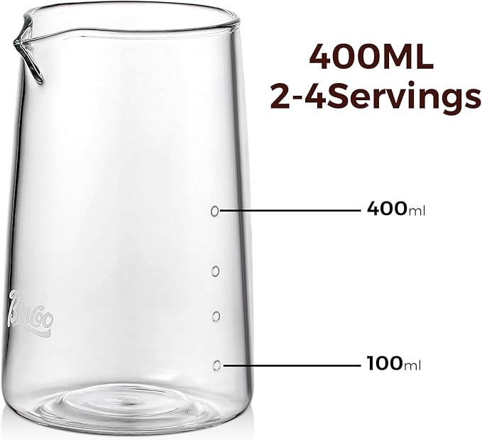 Adjustable Flow Cold Brew Coffee Maker 450ml Glass Ice Drip Tower with Control Valve &amp 500-Mesh Stainless Steel Filter for Smooth Low-Acid Cold Brew Iced Coffee at Home (Translucent Amber)