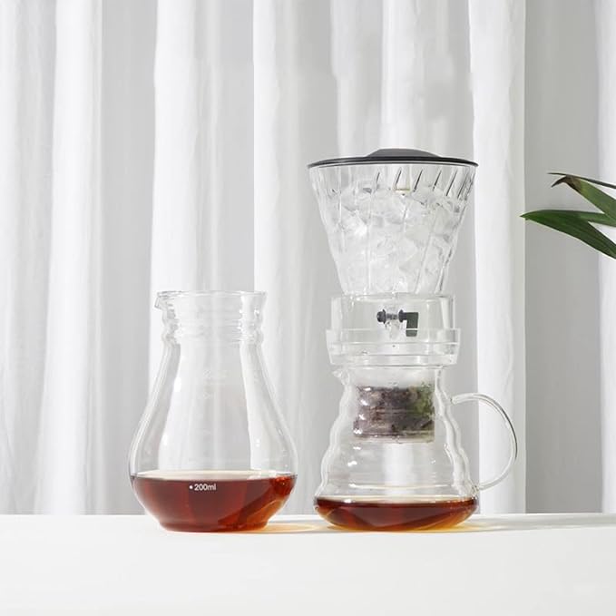 Ice Drip Coffee Pot Drip Cold Brew Glass Coffee Maker Filter Glass Percolators Espresso Kitchen Pot Ice Cold Brew Pots Brewer Kitchen MachineA