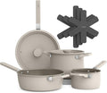 bella 9-Piece Cookware Set Fits-anywhere™ Kitchenware Oatmilk