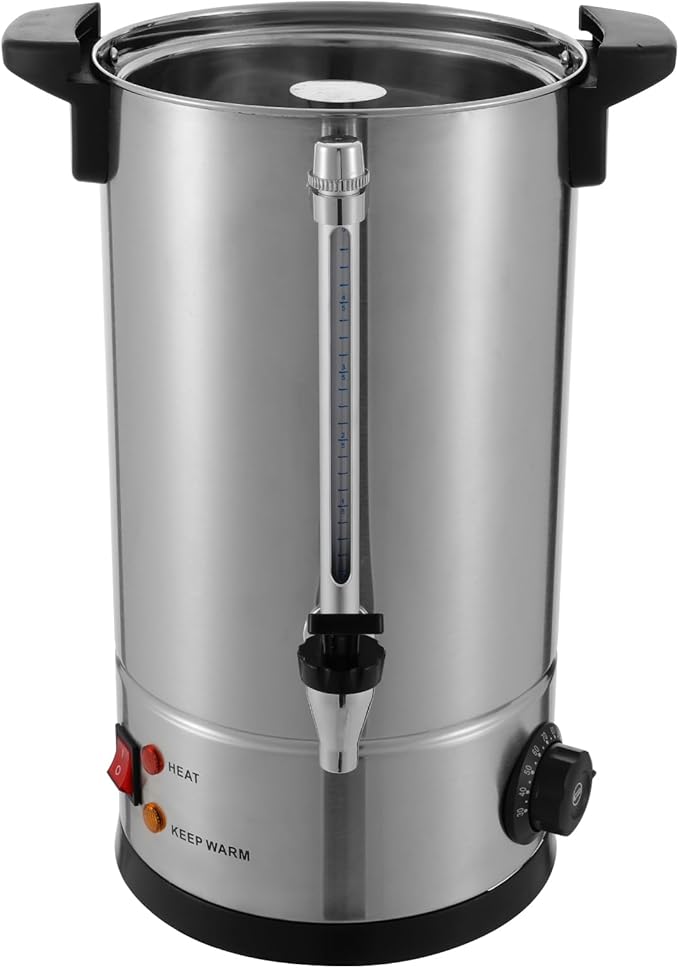 Coffee Urn 50 Cup Coffee Percolator Commercial Coffee Maker 8L Stainless Steel Coffee Maker Hot Water Beverage Dispenser Electric Coffee Urn For Catering Wedding Party