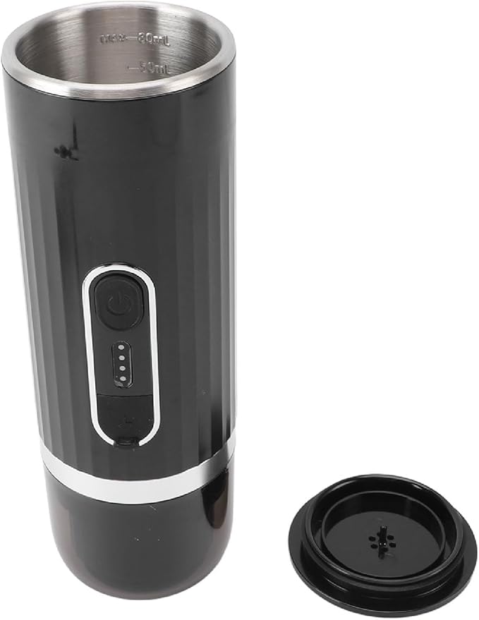 12V 24V Car Coffee Maker Portable Coffee Maker Leakproof Thermal Insulation Compact Design for Travel Camping Home Office Use ABS