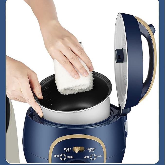 Household Rice Cooker Household Mini Small Non-Stick Rice Cooker Intelligent Heat Preservation And One-Button Switch For 1-3 People(B)