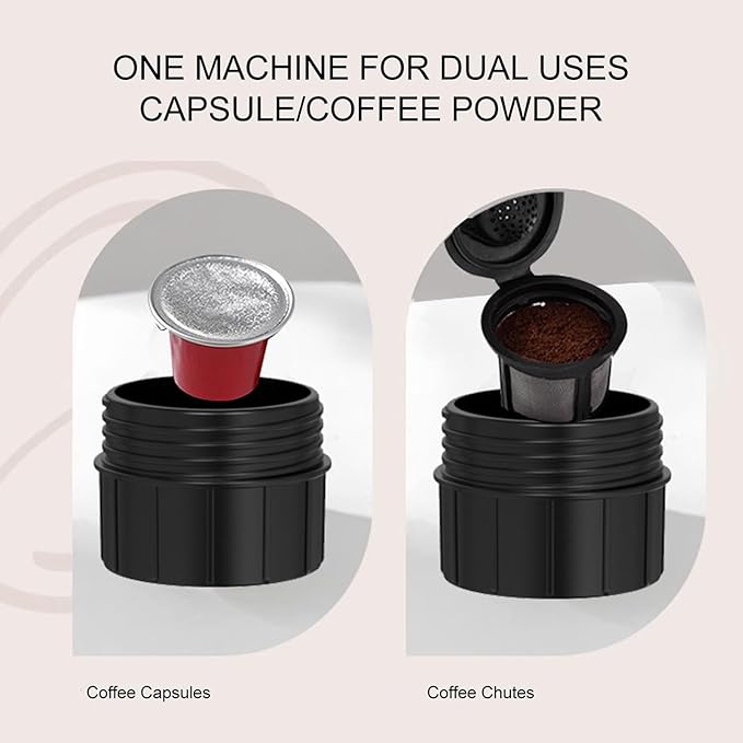 Portable Coffee Maker Portable Espresso Machine Built in Battery 15 Bar Mini Coffee Maker USB Rechargeable Automatic Electric Coffee Maker for Travel Camping Office Home