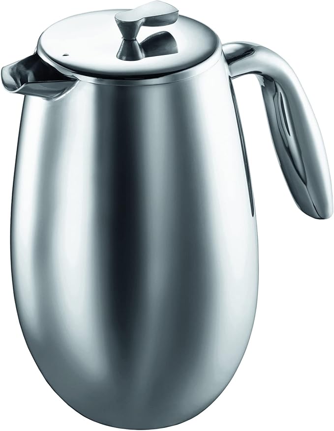 Bodum 34 oz Columbia Thermal French Press Coffee Maker Insulated Double Wall Stainless Steel Chrome