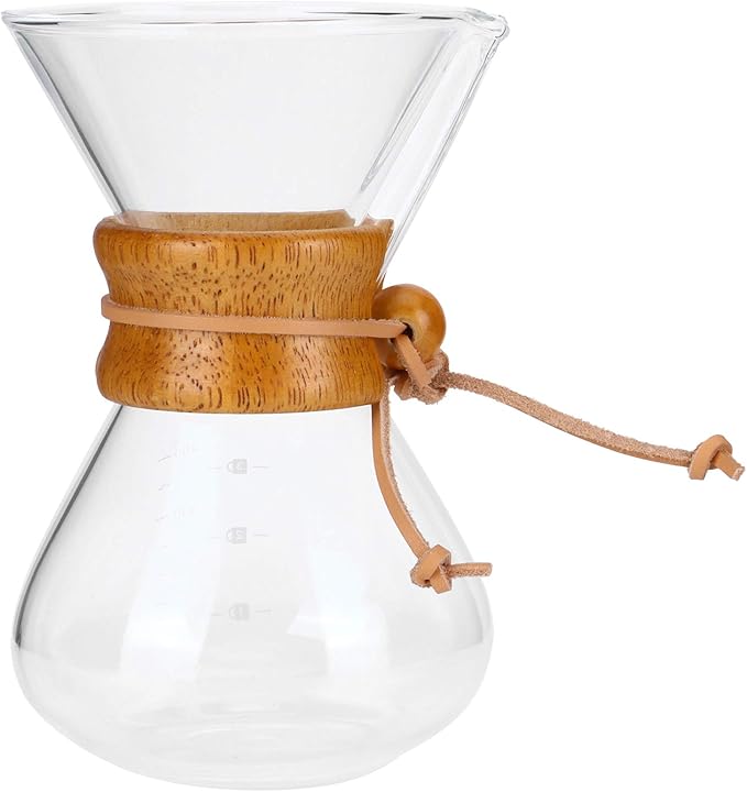 Atyhao Coffee Maker High-Temperature Glass Coffee Drip Brewing Pot with Stainless Steel Filter(400ml)