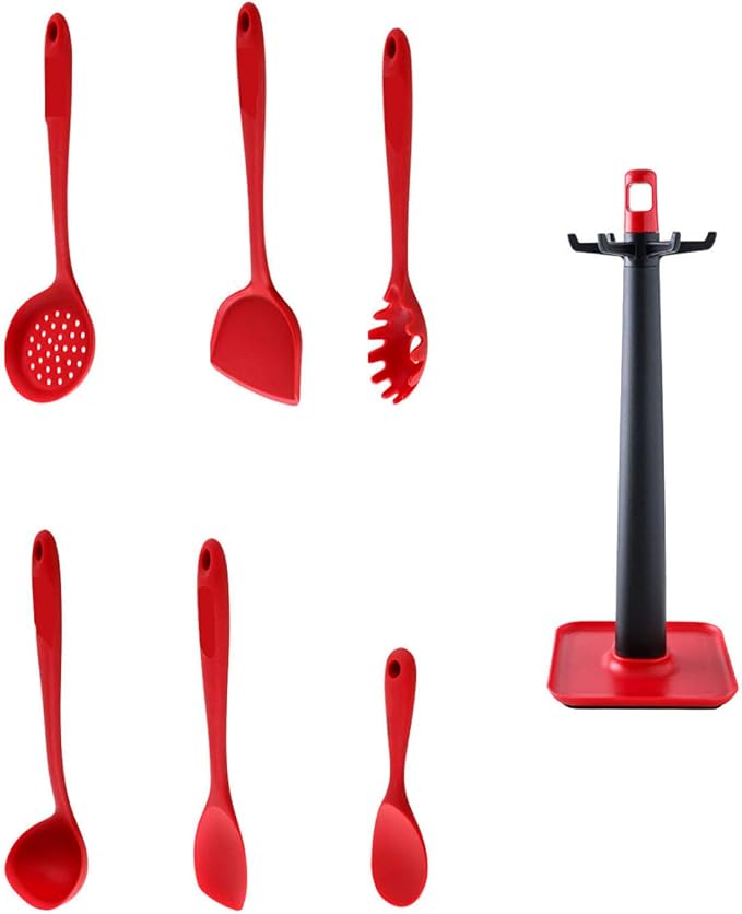 Silicone Cookware Set Kitchen Cooking Seven-piece High Temperature Resistant Non-stick Cookware Silicone Cookware ~ The Best Gift for The Kitchen