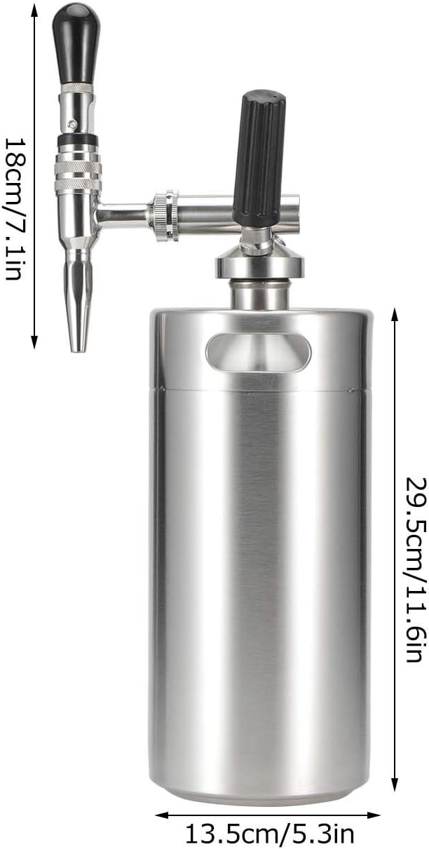 Stainless Steel Home Brew Nitrogen Infusion Coffee Keg SystemNitro Cold Brew Coffee Maker Nitrogen Gas System Coffee Dispenser Kit(3.6L) cold brew coffee maker nitro toddy iced nitro coffee m