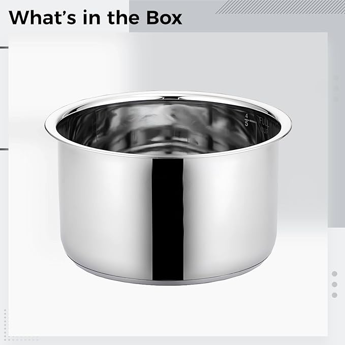 2L Stainless Steel Rice Cooker Inner Pot 304 Stainless Steel And Long-Lasting For Various Cooker Models For Home And Dorm
