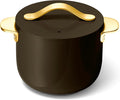 Caraway Petite Cooker - 2 Qt Ceramic Coated Pot - Free From Forever Chemicals - Perfect for Rice Grains or Sauces - Black