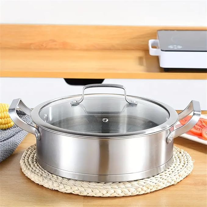 3Pcs Stainless Steel Cookware Set Versatile Frying Pan and Milk Soup Pots for Every Meal and KitchenA3 Pc