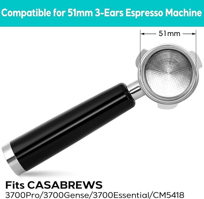 CASABREWS Espresso Machine 20 Bar Professional Coffee Maker With Steam Milk Frother &amp 51mm Stainless Steel Portafilter Set