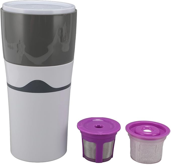 Travel Coffee Mug Portable Leak-proof Compact Manual Coffee Maker Single Serve Personal Coffee Maker Kit Compatibility for Camping Office Home
