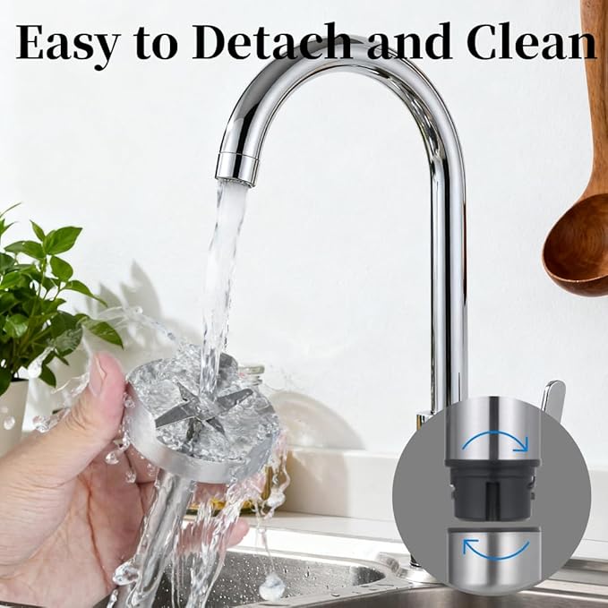 Octave Immersion Blender Handheld Corded Hand Blenders Set 800W Stepless Variable Speed 5 in 1 Stick Emulsifier with Chopper Whisk and Frother for Soup Smoothies
