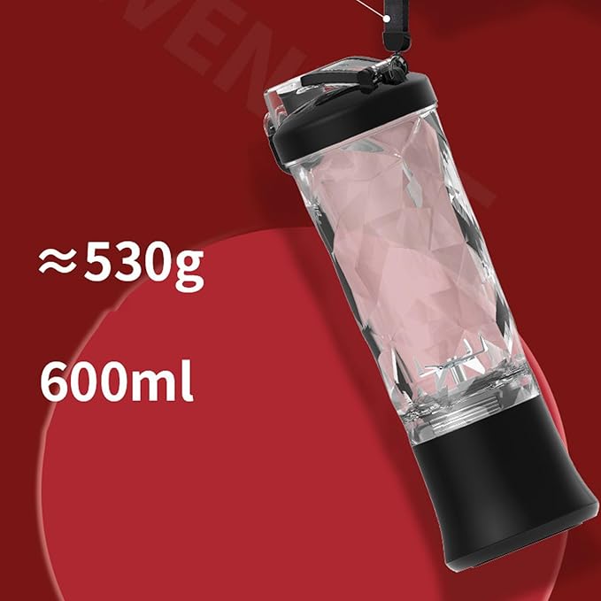 Portable Blender Large Capacity 600ml Rechargeable Crush Ice Fruit Vegetable Compact Premium Material Plastic Stainless Steel 4000mah Lithium Battery 18000rpm Motor