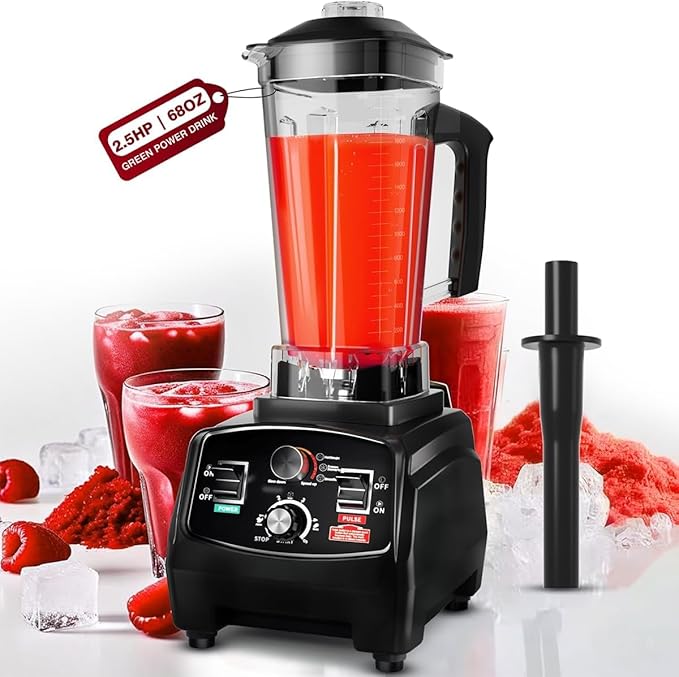 Smoothie Blender 1800W Powerful Blenders for Kitchen 68 Oz Large Capacity and BPA-Free Containers with To-Go Cup Countertop Blender for Smoothies Ice Crushing &amp Frozen Drinks