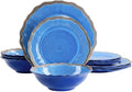 Roma Melamine Dinnerware Set Blue - 12 Piece