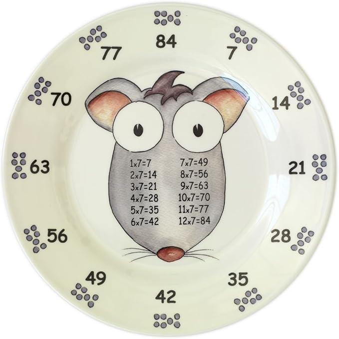 Times Table Dinnerware 4-piece Later Years 9 inch Melamine Plate Set