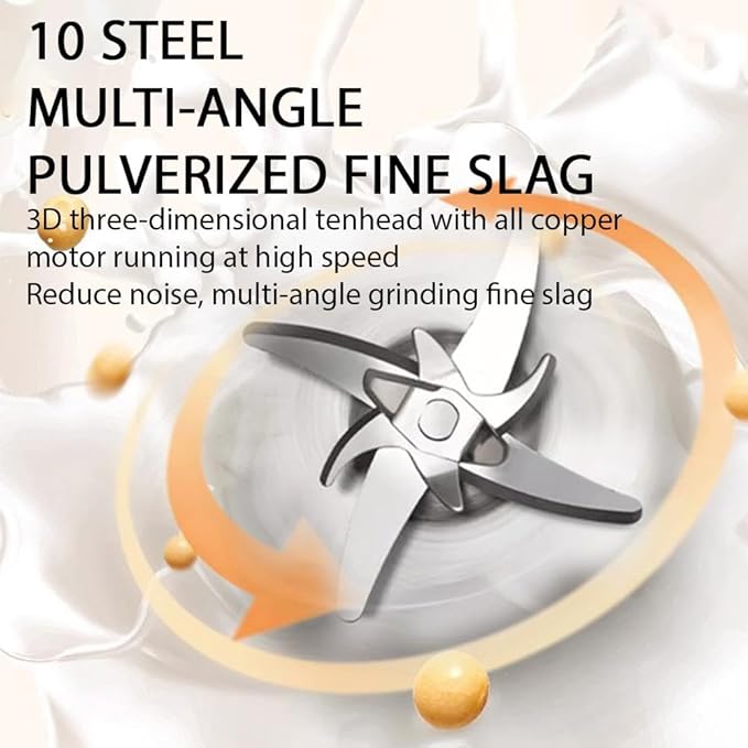 Nut Milk Maker Soy Milk Maker Programmable Blender with Digital Display 12 Stainless Steel Blades Auto Cleaning 8H Keep Warm Function for Home Office Healthy Drinks (milky)