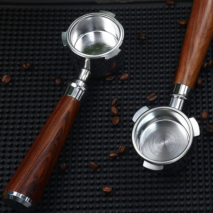Coffee PortafilterBottomless Coffee Handle 51mm Three-Ear Coffee Machine Handle Compatible with Dongling Espresso Machine Stainless Steel Handle Coffee Utensils Coffee Handle (Color : E) (Color :