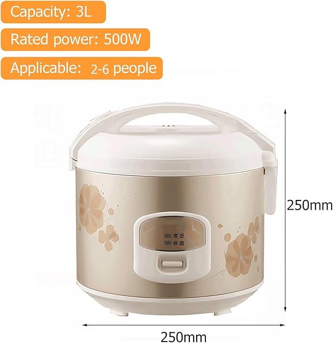 One Touch Rice CookerHome Multi-function Nonstick Pot Rice Cooker3L Up To 2-6 People12-Hour Keep WarmEasy To Use and Clean