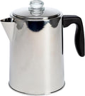 Primula Stovetop Coffee Percolator Premium Stainless Steel Coffee Maker with Reusable Filter Basket Non-Drip Spout Glass Knob Brew Indicator and Heat Resistant Handle Dishwasher Safe 8 Cup