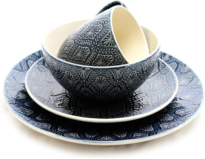 16-Piece Dinnerware Set Dinner Plate Dessert Bowl Mug Plates