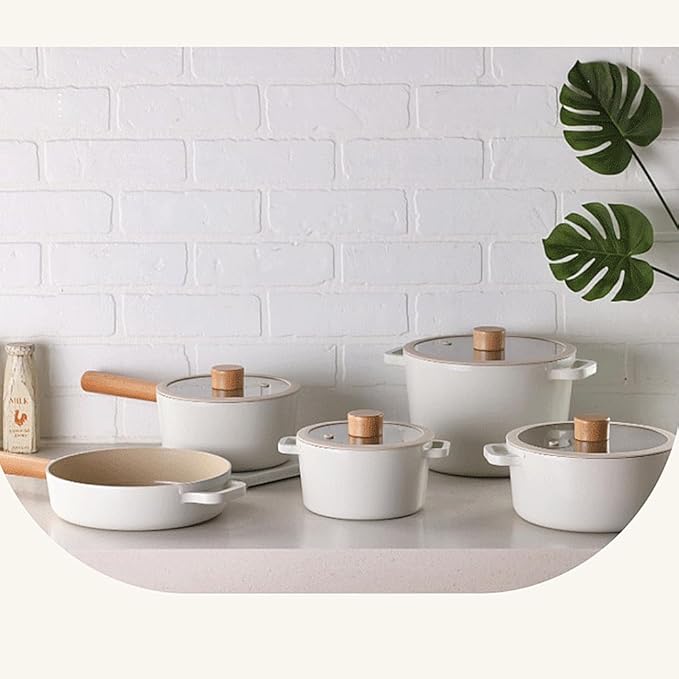 TORI Non-Stick ceramic coating Pot and pan with lid Cookware Set of 5P
