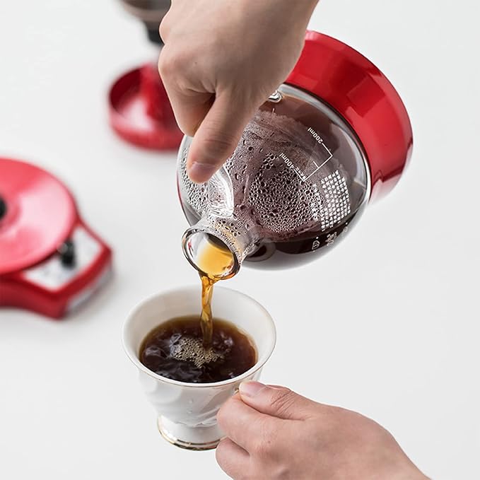 Electric Coffee Maker Pot Coffee Machine Glass Brewed Coffee Pot Household Manual Knob Controllable Temperature Teapot European Style