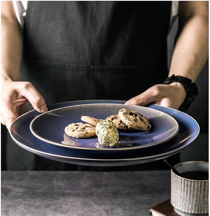 Dinnerware Set Glaze Stoneware Dinnerware Set Tableware Combination Set Dishes Set Includes Dinner PlatesDessert PlatesSalad Bowls 18-Pieces Service for 4