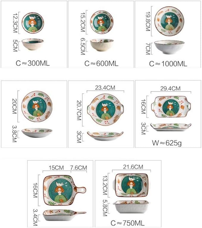Elegant Dinnerware Set Dinner Plates Bowls Set Creativity Reactive Glaze Dinnerware Set Plates Dishes Bowls Gift Idea For Any OccasionD